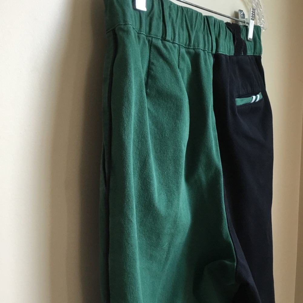 Fore All Laura High Waist Cropped Golf Trousers Green Black Color Block - Picture 10 of 13